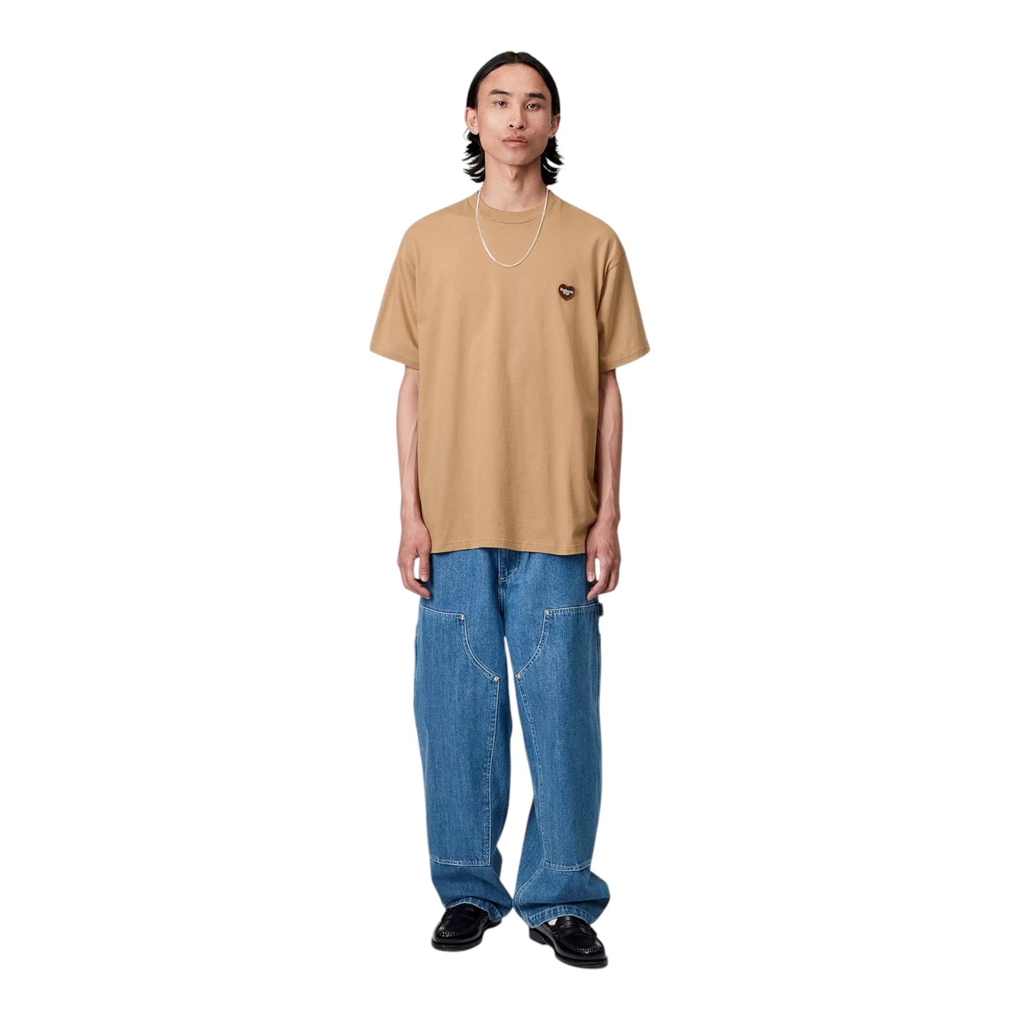 Carhartt Wip S/S Heart II Hartt T-Shirt - Dusty H Brown - T-Shirt di Carhartt Wip | Francis Concept
