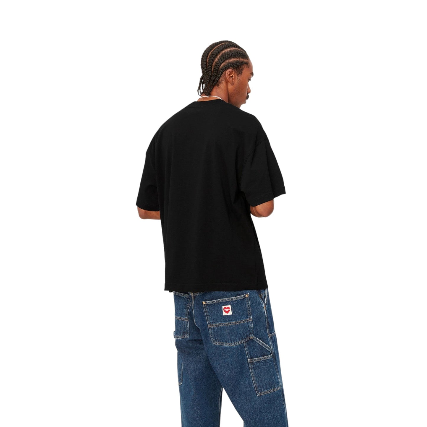 Carhartt Wip S/S Link Script T-Shirt - Black / White - T-Shirt di Carhartt Wip | Francis Concept