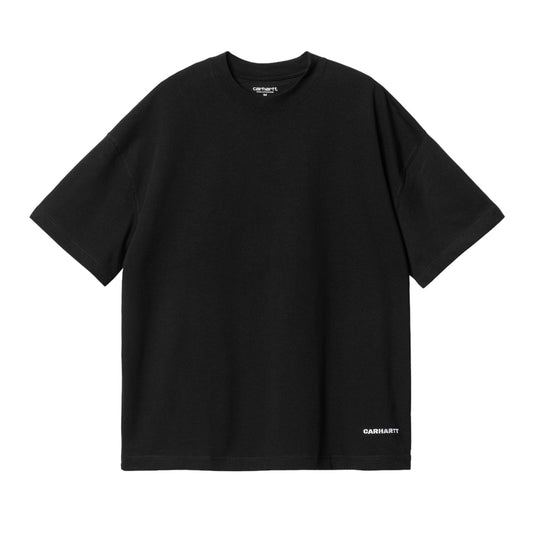 Carhartt Wip S/S Link Script T-Shirt - Black / White - T-Shirt di Carhartt Wip | Francis Concept