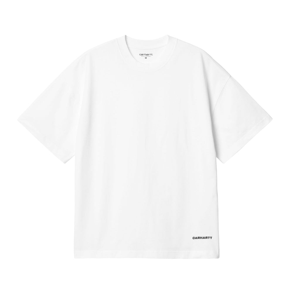 Carhartt Wip S/S Link Script T-Shirt - White / Black - T-Shirt di Carhartt Wip | Francis Concept