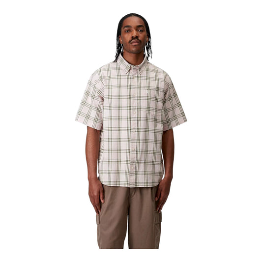 Carhartt Wip S/S Niven Shirt - Air Pink / Wax - Camicie di Carhartt Wip | Francis Concept