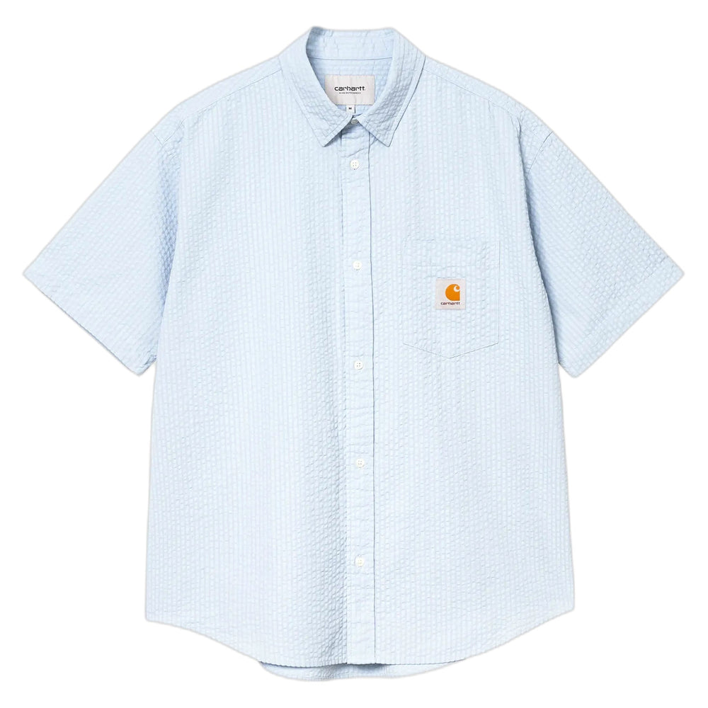 Carhartt Wip S/S Toland Shirt - Toland Stripe / Blue Fog