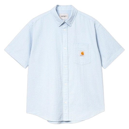 Carhartt Wip S/S Toland Shirt - Toland Stripe / Blue Fog