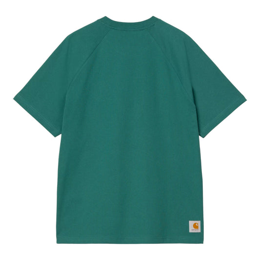 Carhartt Wip S/S WIP T-Shirt - Rainforest / Air Yellow - T-Shirt di Carhartt Wip | Francis Concept