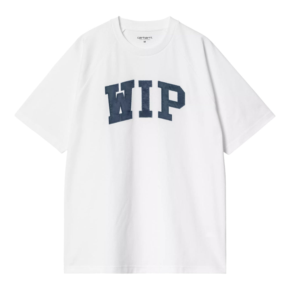 Carhartt Wip S/S WIP T-Shirt - White / Dusky Blue - T-Shirt di Carhartt Wip | Francis Concept