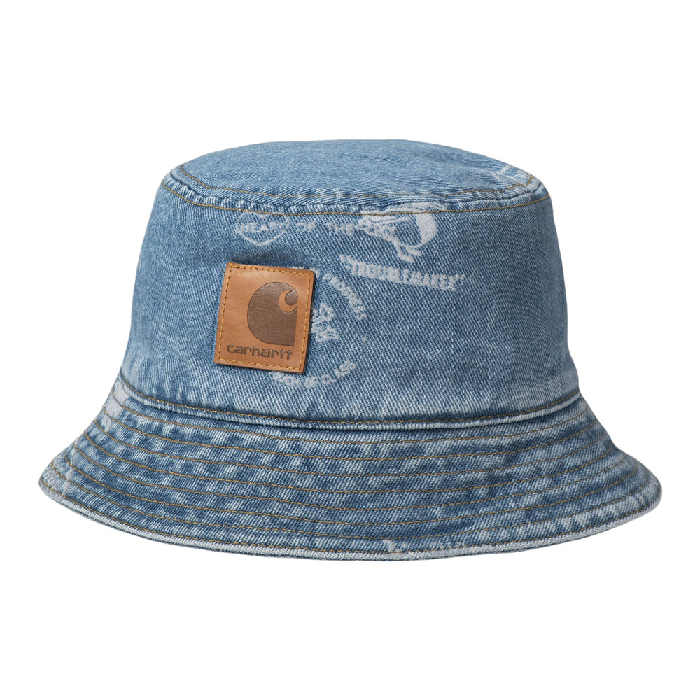 Carhartt Wip Stamp Bucket Hat - Stamp Print, Blue bleached - Cappelli di Carhartt Wip | Francis Concept