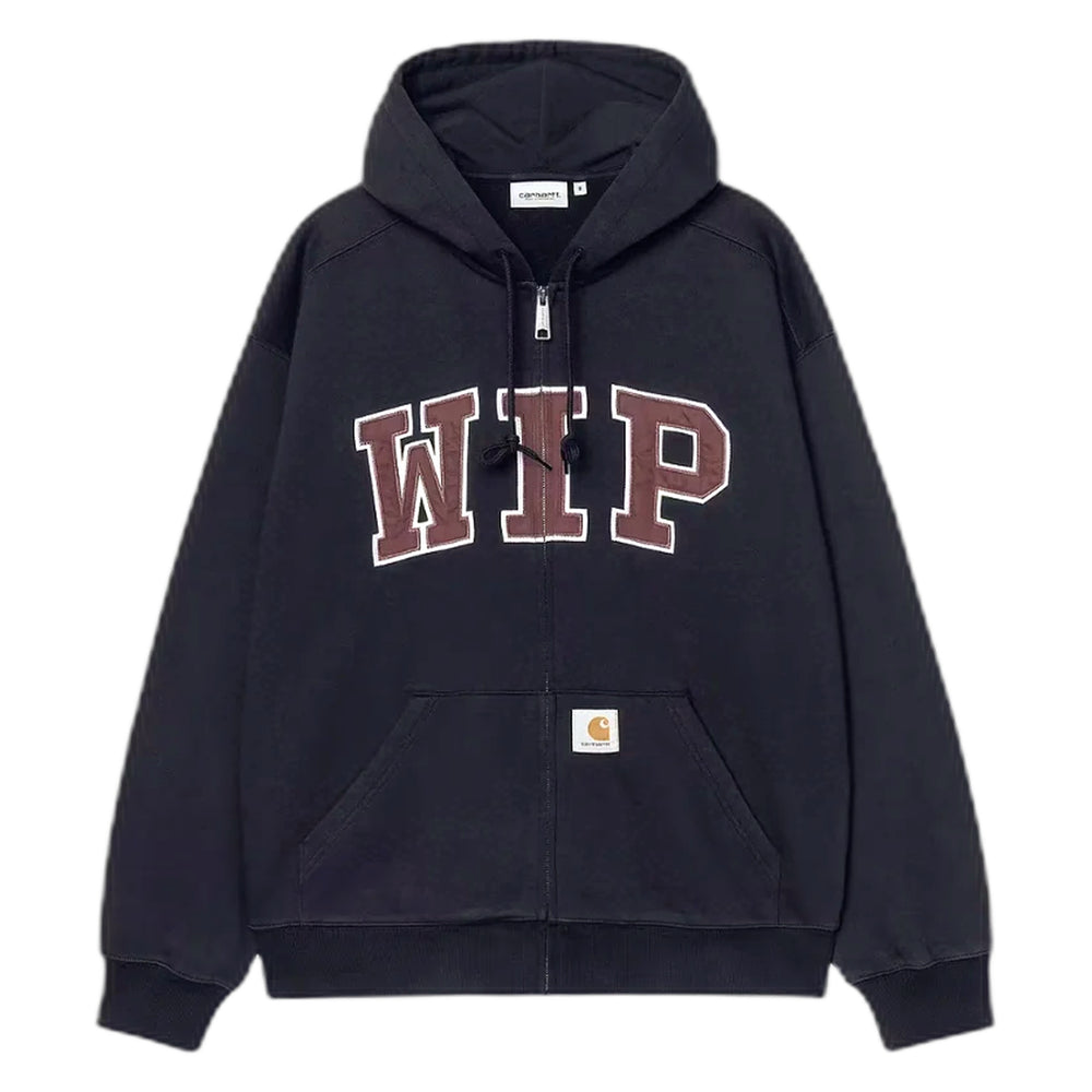 Felpa Carhartt Wip Hooded WIP Sweat Jacket - Dark Navy Stone Washed