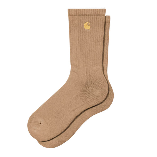 Carhartt Wip Chase Socks - Dusty H Brown / Gold