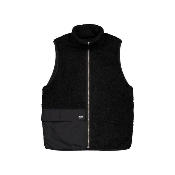 Dr Denim Dan Pile Vest - Black - Gilet di Dr.Denim | Francis Concept