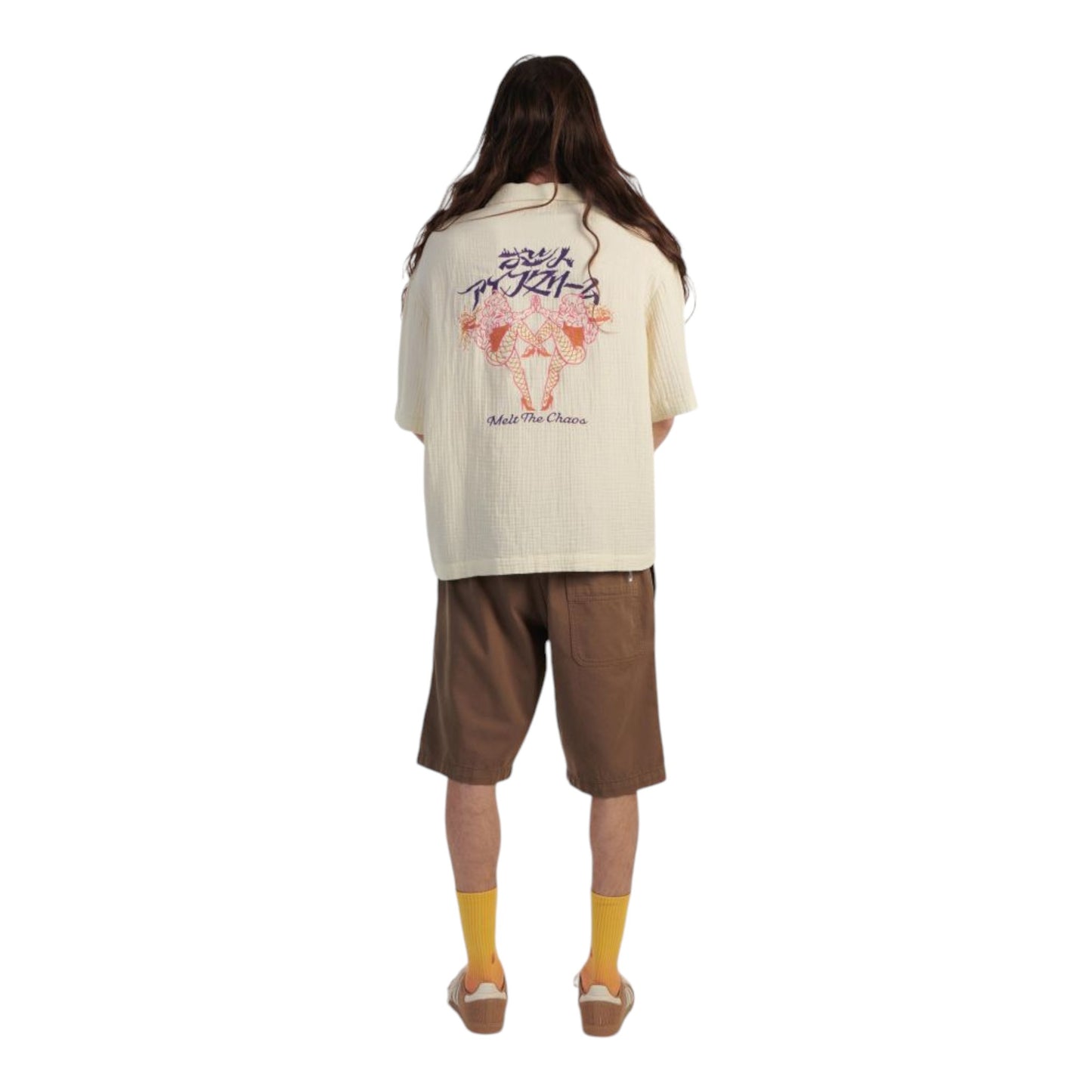 Camicia Edwin Melt The Chaos Shirt SS - Cream Francis Concept