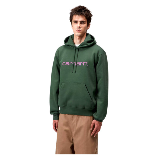 Felpa Carhartt Hooded Carhartt Sweat - Sycamore Tree / Phlox - Felpe di Carhartt Wip | Francis Concept
