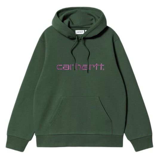 Felpa Carhartt Hooded Carhartt Sweat - Sycamore Tree / Phlox - Felpe di Carhartt Wip | Francis Concept