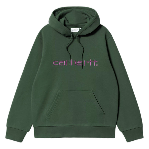 Felpa Carhartt Hooded Carhartt Sweat - Sycamore Tree / Phlox - Felpe di Carhartt Wip | Francis Concept