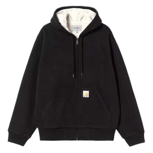 Felpa Carhartt Wip Active Sweat Jacket - Black Stone Washed - Felpe di Carhartt Wip | Francis Concept