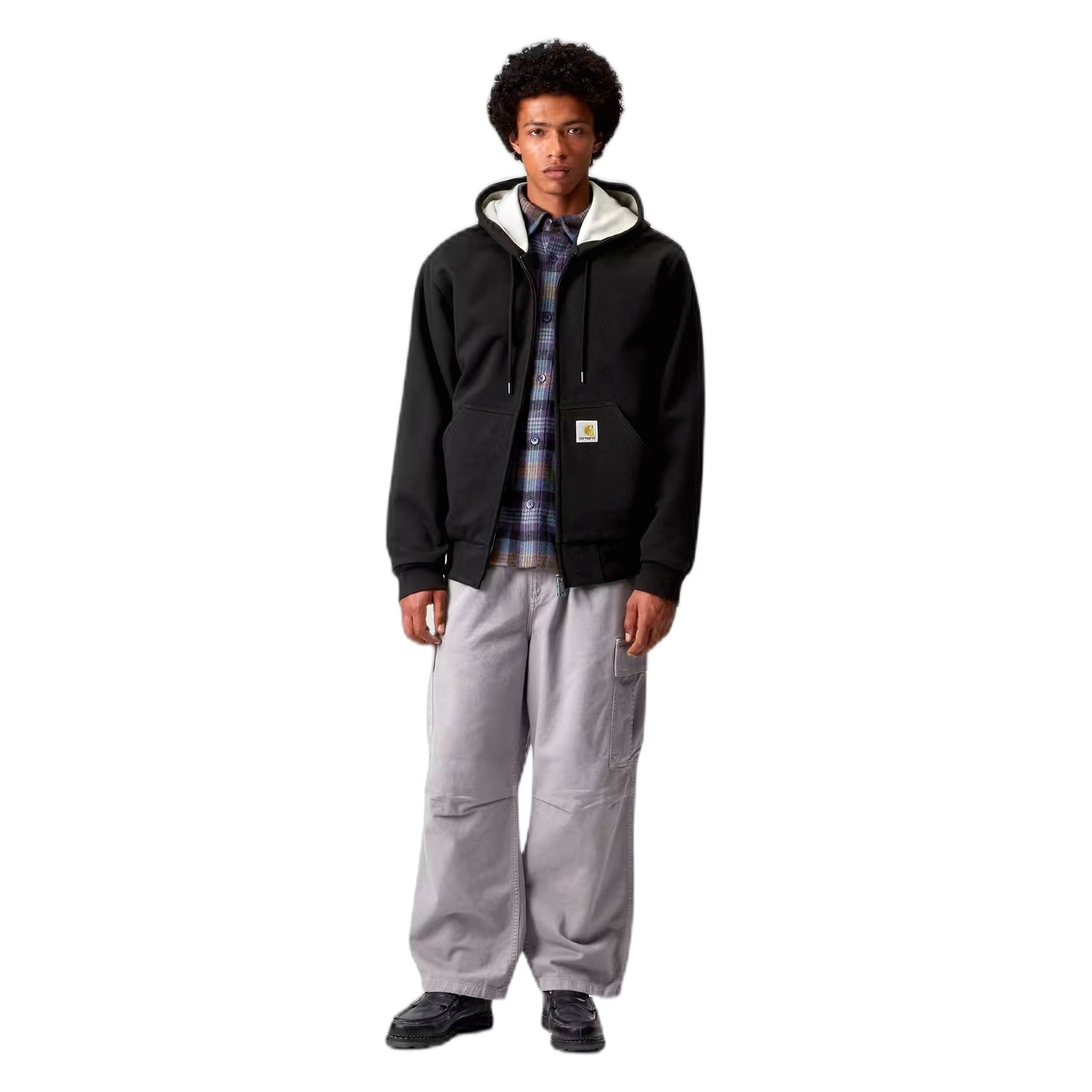 Felpa Carhartt Wip Active Sweat Jacket - Black Stone Washed - Felpe di Carhartt Wip | Francis Concept