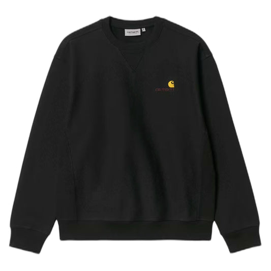 Felpa Carhartt Wip American Script Sweat - Black - Felpe di Carhartt Wip | Francis Concept