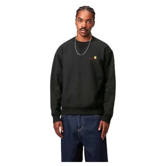 Felpa Carhartt Wip American Script Sweat - Black - Felpe di Carhartt Wip | Francis Concept