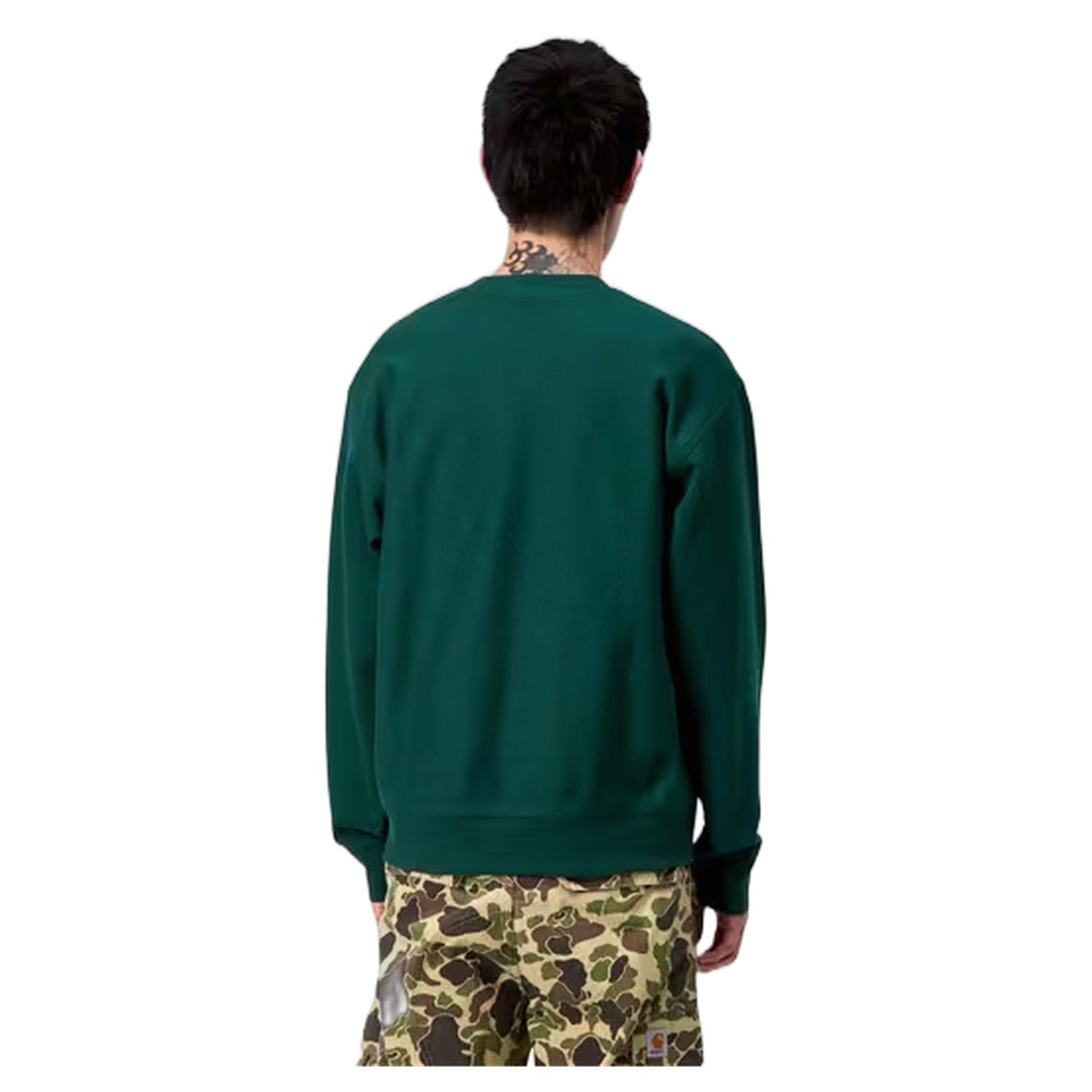 Felpa Carhartt Wip American Script Sweat - Dark Fir - Felpe di Carhartt Wip | Francis Concept