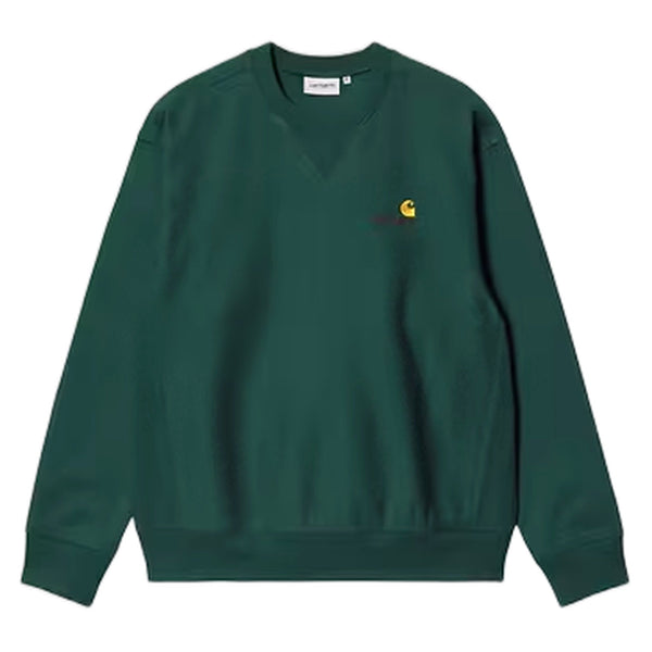 Felpa Carhartt Wip American Script Sweat - Dark Fir - Felpe di Carhartt Wip | Francis Concept