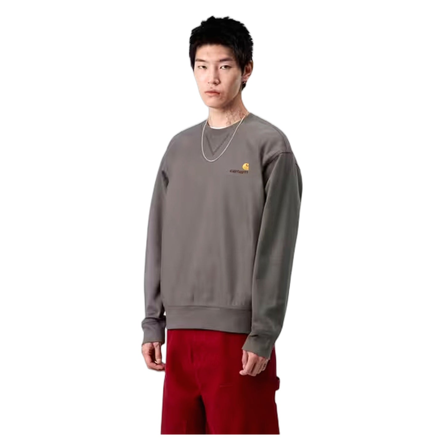 Felpa Carhartt Wip American Script Sweat - Porphyry - Felpe di Carhartt Wip | Francis Concept