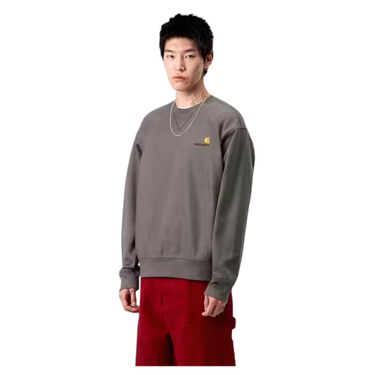 Felpa Carhartt Wip American Script Sweat - Porphyry - Felpe di Carhartt Wip | Francis Concept