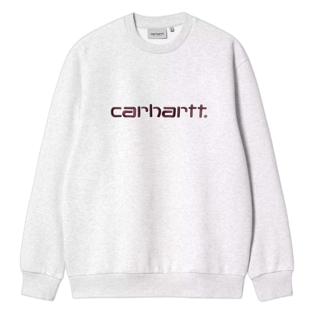 Felpa Carhartt Wip Carhartt Sweat - Ash Heather / Rondo - Felpe di Carhartt Wip | Francis Concept