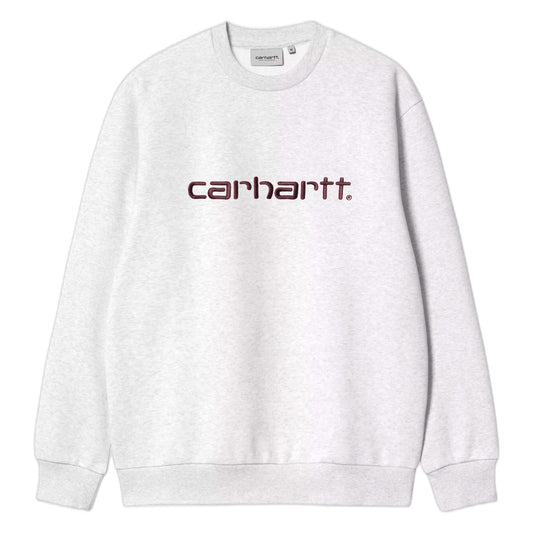 Felpa Carhartt Wip Carhartt Sweat - Ash Heather / Rondo - Felpe di Carhartt Wip | Francis Concept