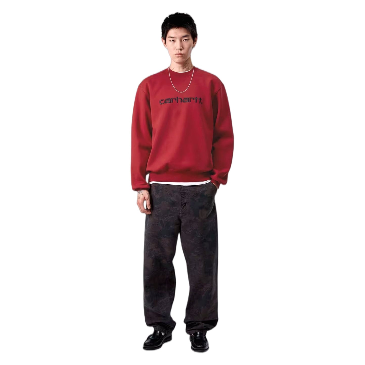 Felpa Carhartt Wip Carhartt Sweat - Scarlet / Graphite - Felpe di Carhartt Wip | Francis Concept