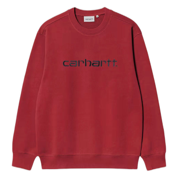 Felpa Carhartt Wip Carhartt Sweat - Scarlet / Graphite - Felpe di Carhartt Wip | Francis Concept
