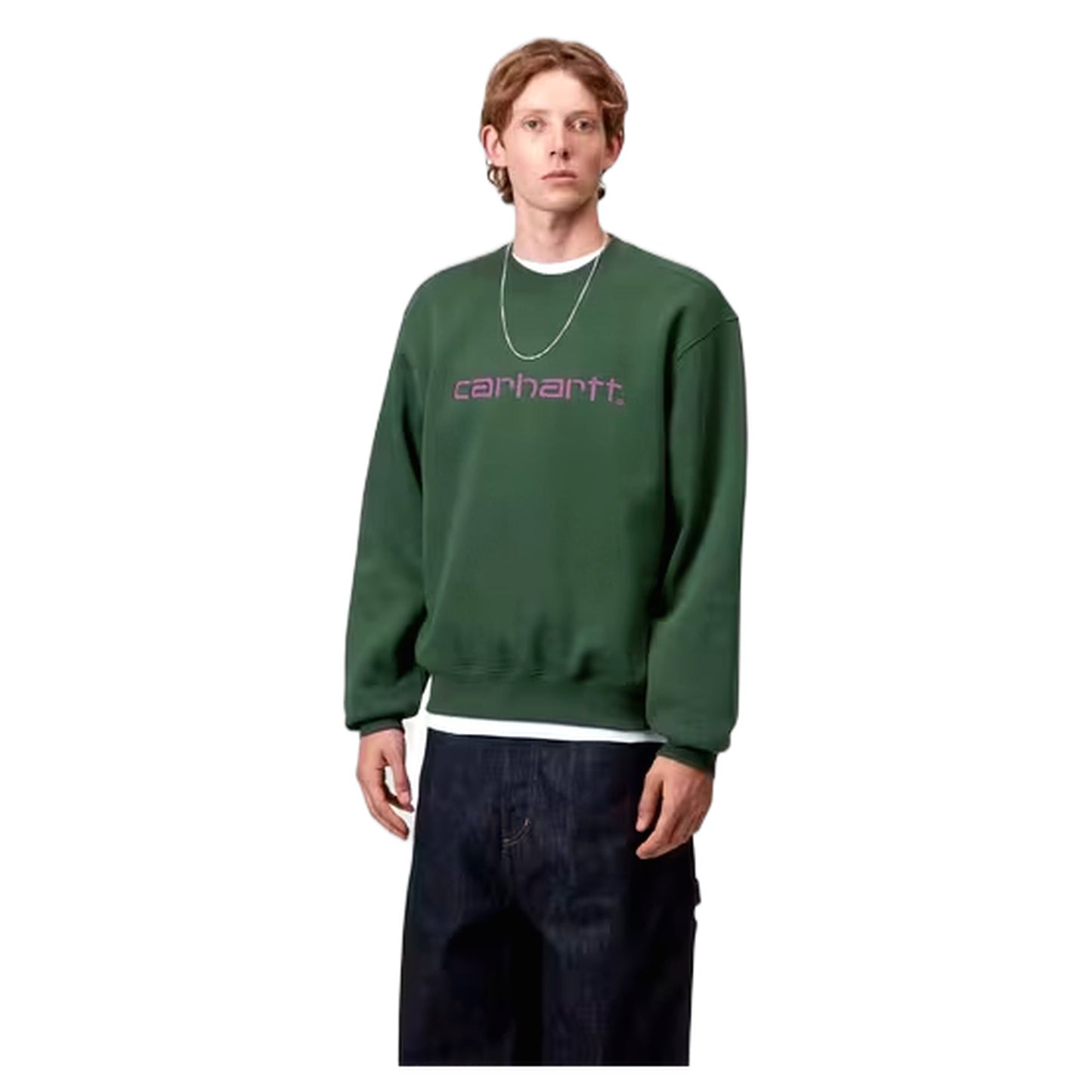 Felpa Carhartt Wip Carhartt Sweat - Sycamore Tree / Phlox - Felpe di Carhartt Wip | Francis Concept