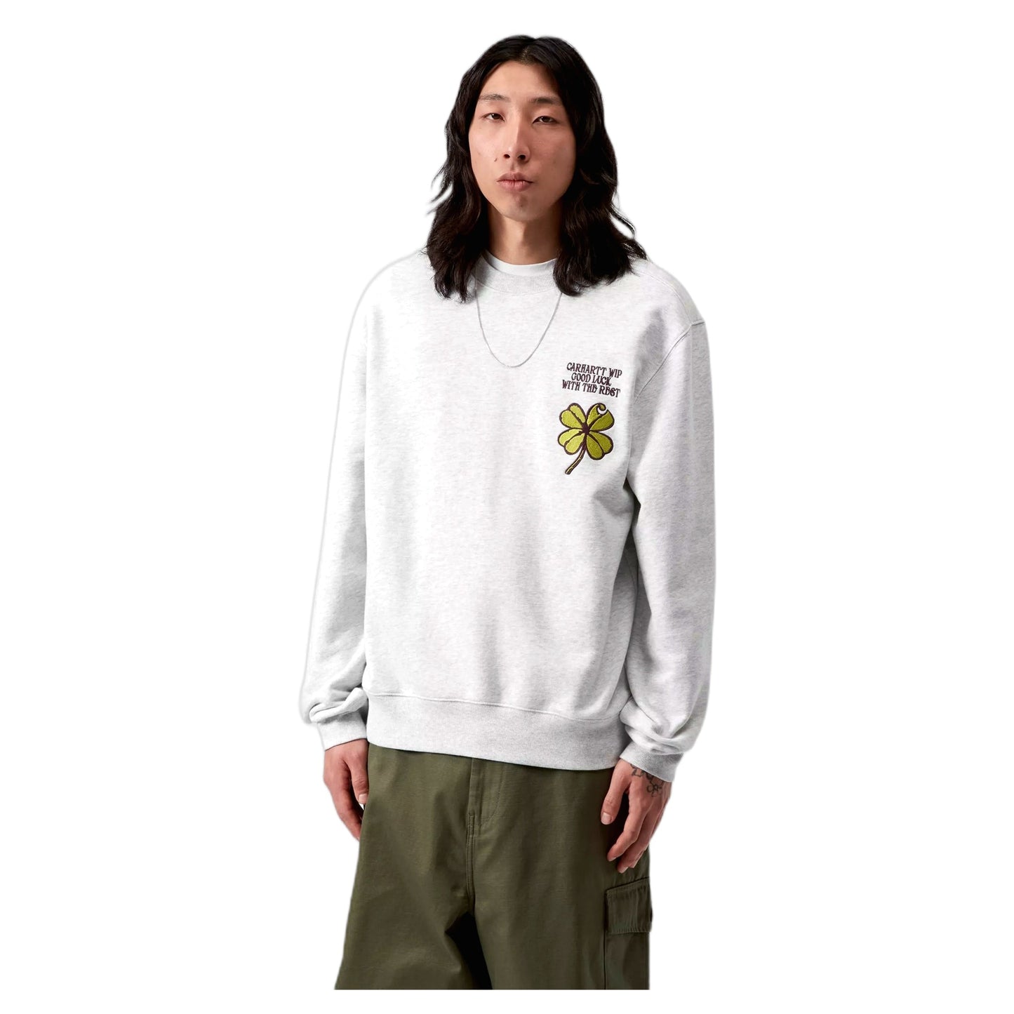 Felpa Carhartt Wip Clover Sweat - Ash Heather-Francis Concept