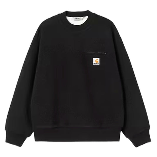 Felpa Carhartt Wip Detroit Sweat - Black Stone Washed - Felpe di Carhartt Wip | Francis Concept