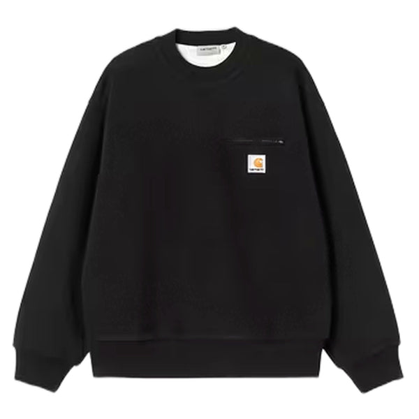 Felpa Carhartt Wip Detroit Sweat - Black Stone Washed - Felpe di Carhartt Wip | Francis Concept