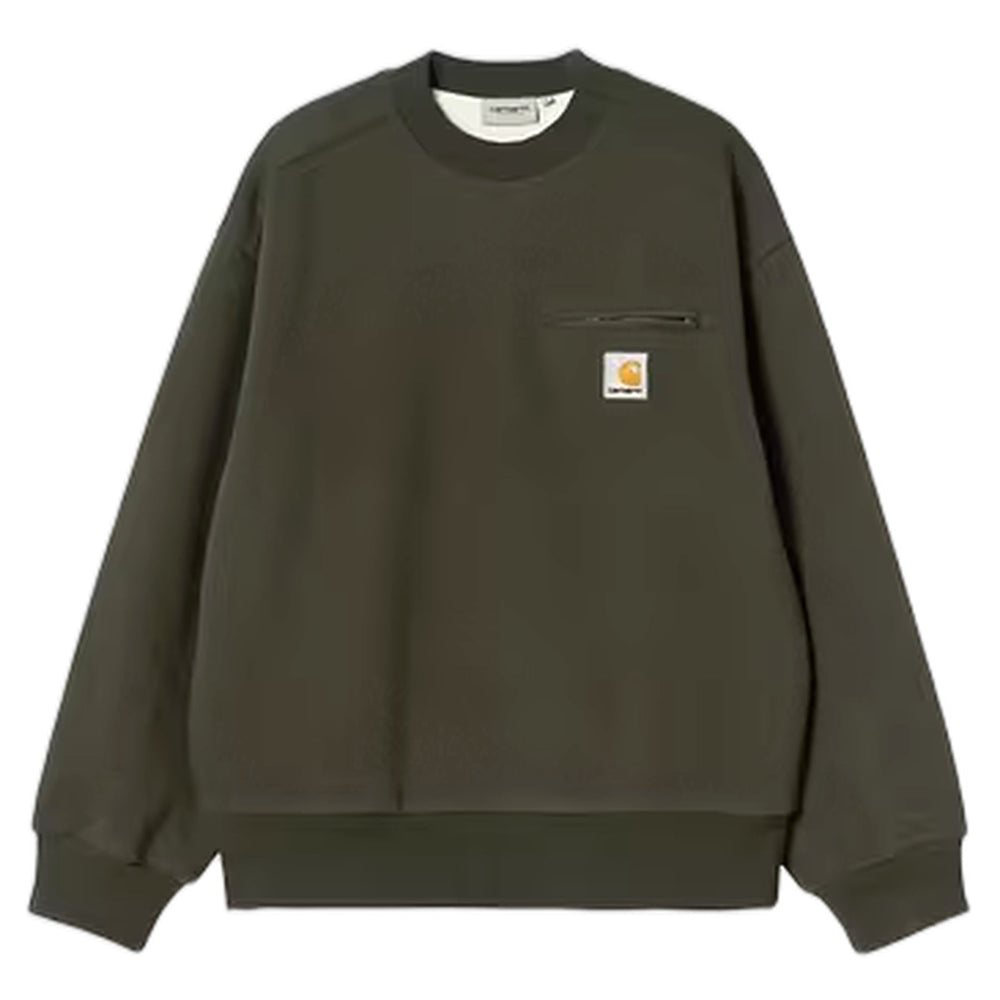 Felpa Carhartt Wip Detroit Sweat - Olive Stone Washed - Felpe di Carhartt Wip | Francis Concept
