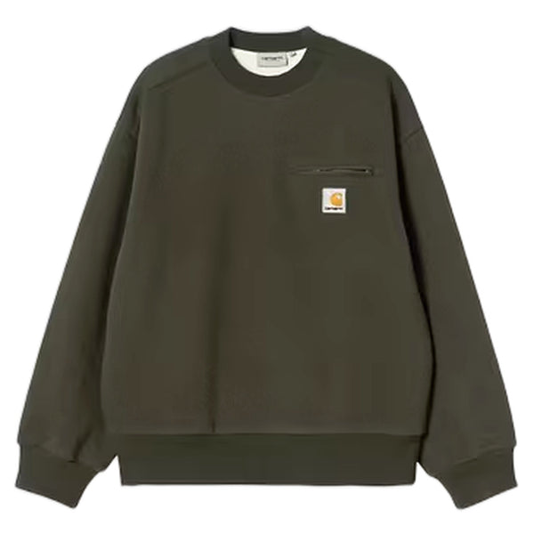 Felpa Carhartt Wip Detroit Sweat - Olive Stone Washed - Felpe di Carhartt Wip | Francis Concept
