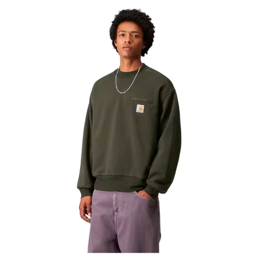 Felpa Carhartt Wip Detroit Sweat - Olive Stone Washed - Felpe di Carhartt Wip | Francis Concept