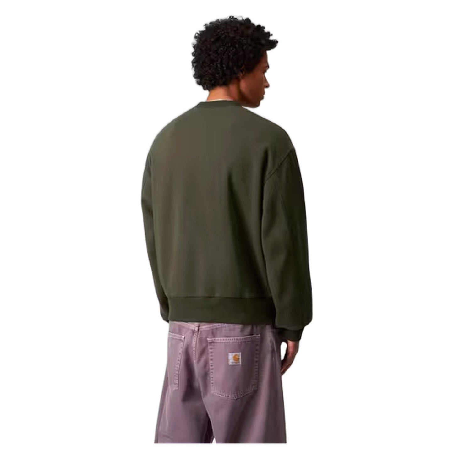 Felpa Carhartt Wip Detroit Sweat - Olive Stone Washed - Felpe di Carhartt Wip | Francis Concept