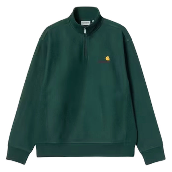 Felpa Carhartt Wip Half Zip American Script - Dark Fir - Felpe di Carhartt Wip | Francis Concept