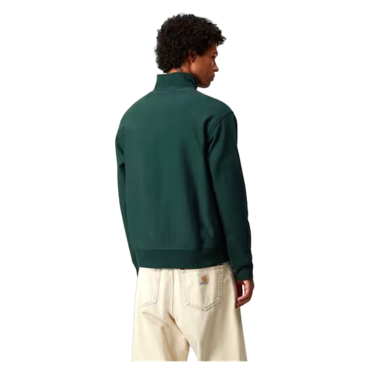 Felpa Carhartt Wip Half Zip American Script - Dark Fir - Felpe di Carhartt Wip | Francis Concept