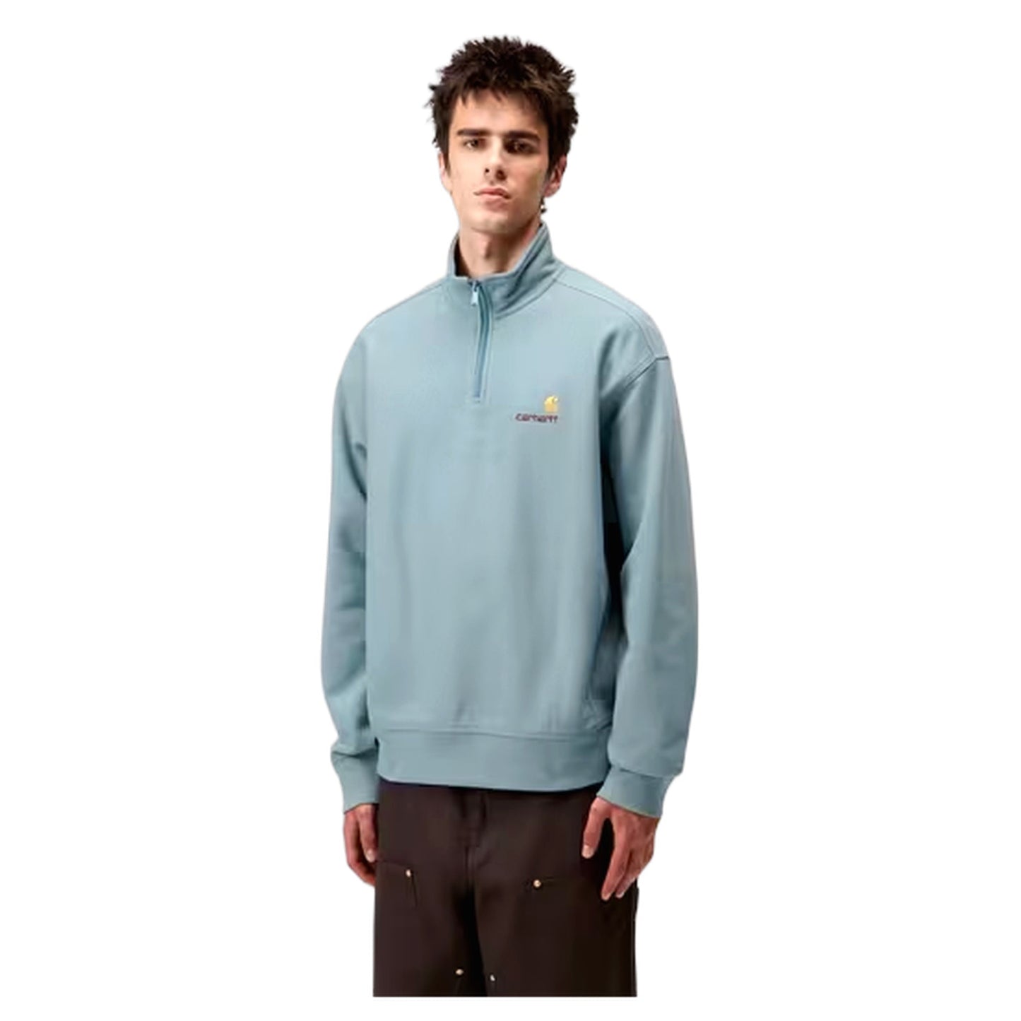 Felpa Carhartt Wip Half Zip American Script Sweat - Citadel - Felpe di Carhartt Wip | Francis Concept