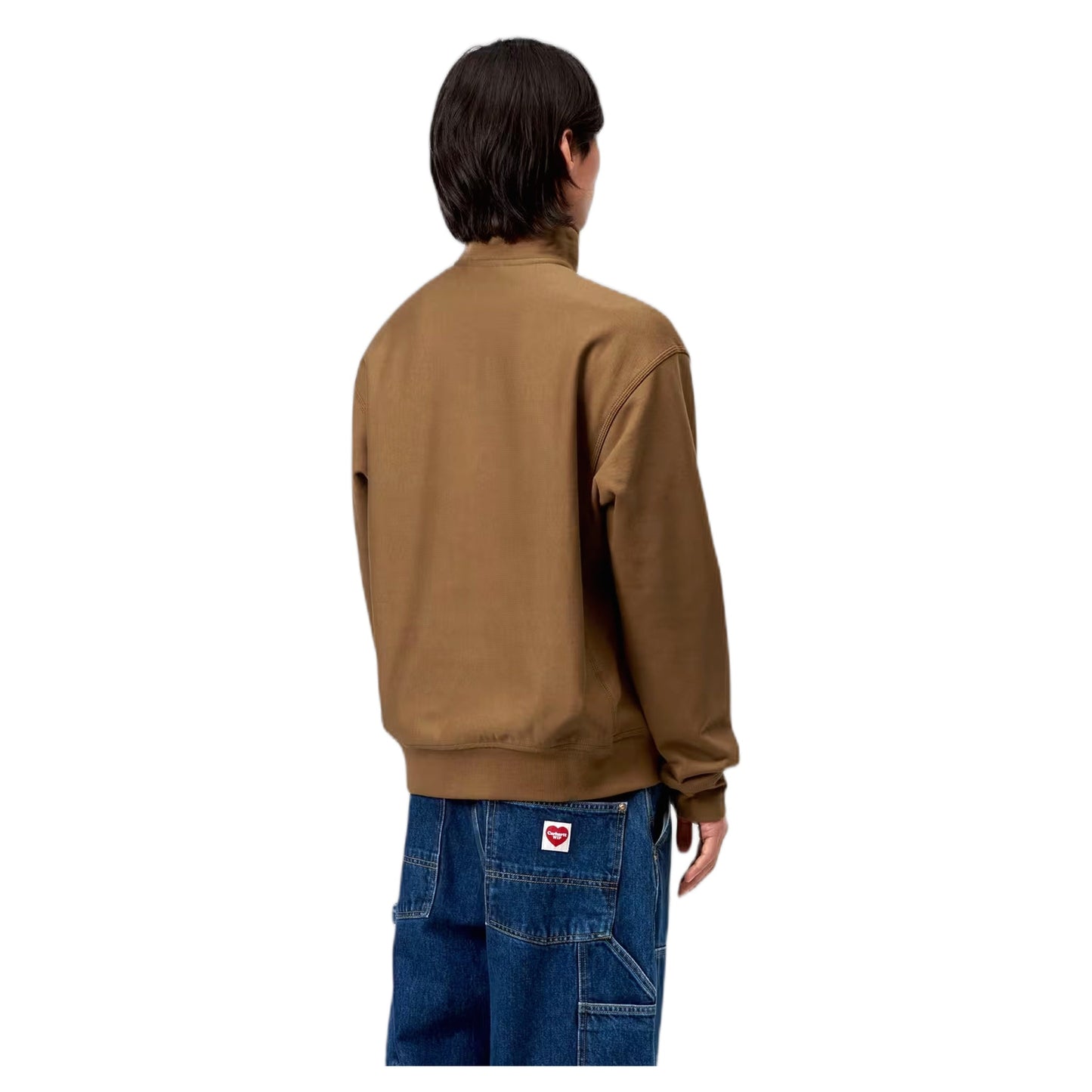 Felpa Carhartt Wip Half Zip American Script Sweat - Hamilton Brown - Felpe di Carhartt Wip | Francis Concept