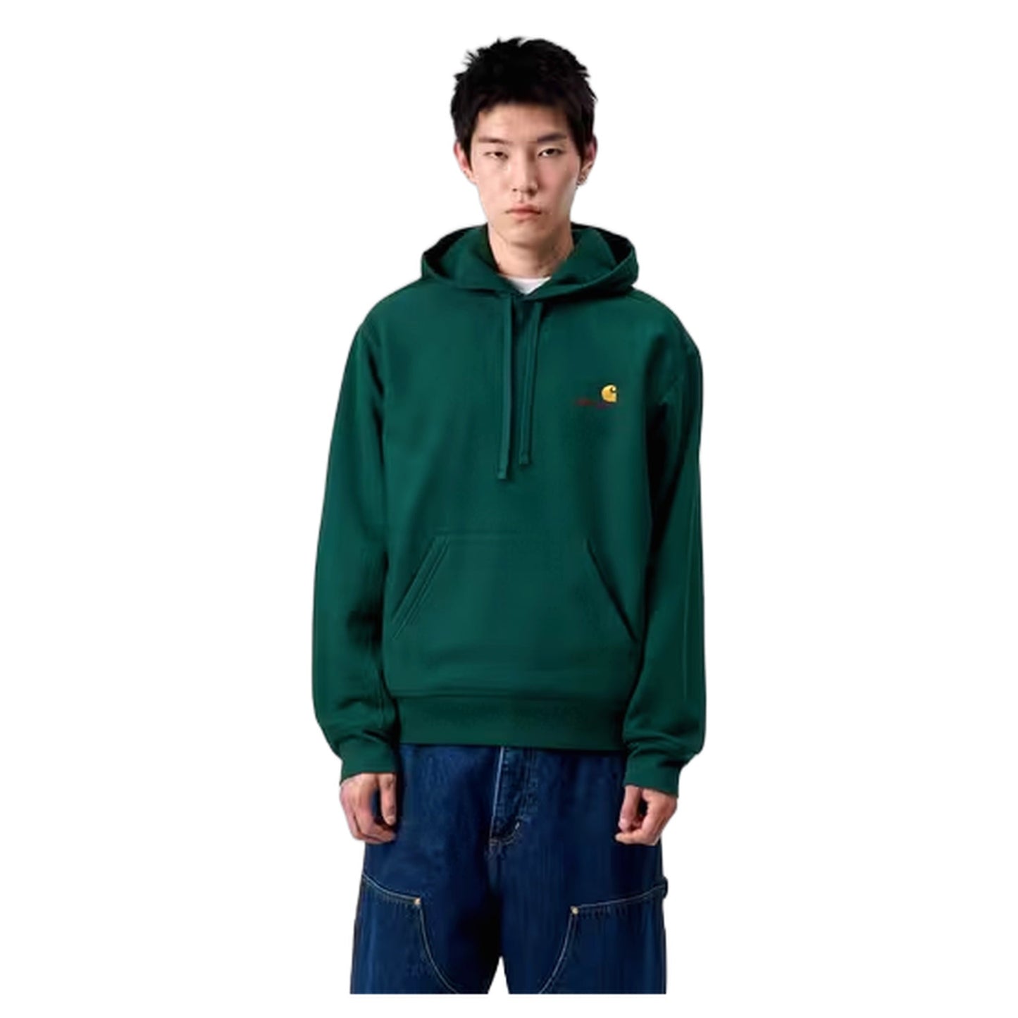 Felpa Carhartt Wip Hooded American Script Sweat - Dark Fir - Felpe di Carhartt Wip | Francis Concept