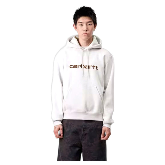 Felpa Carhartt Wip Hooded Carhartt Sweat - Ash Heather / Rondo - Felpe di Carhartt Wip | Francis Concept
