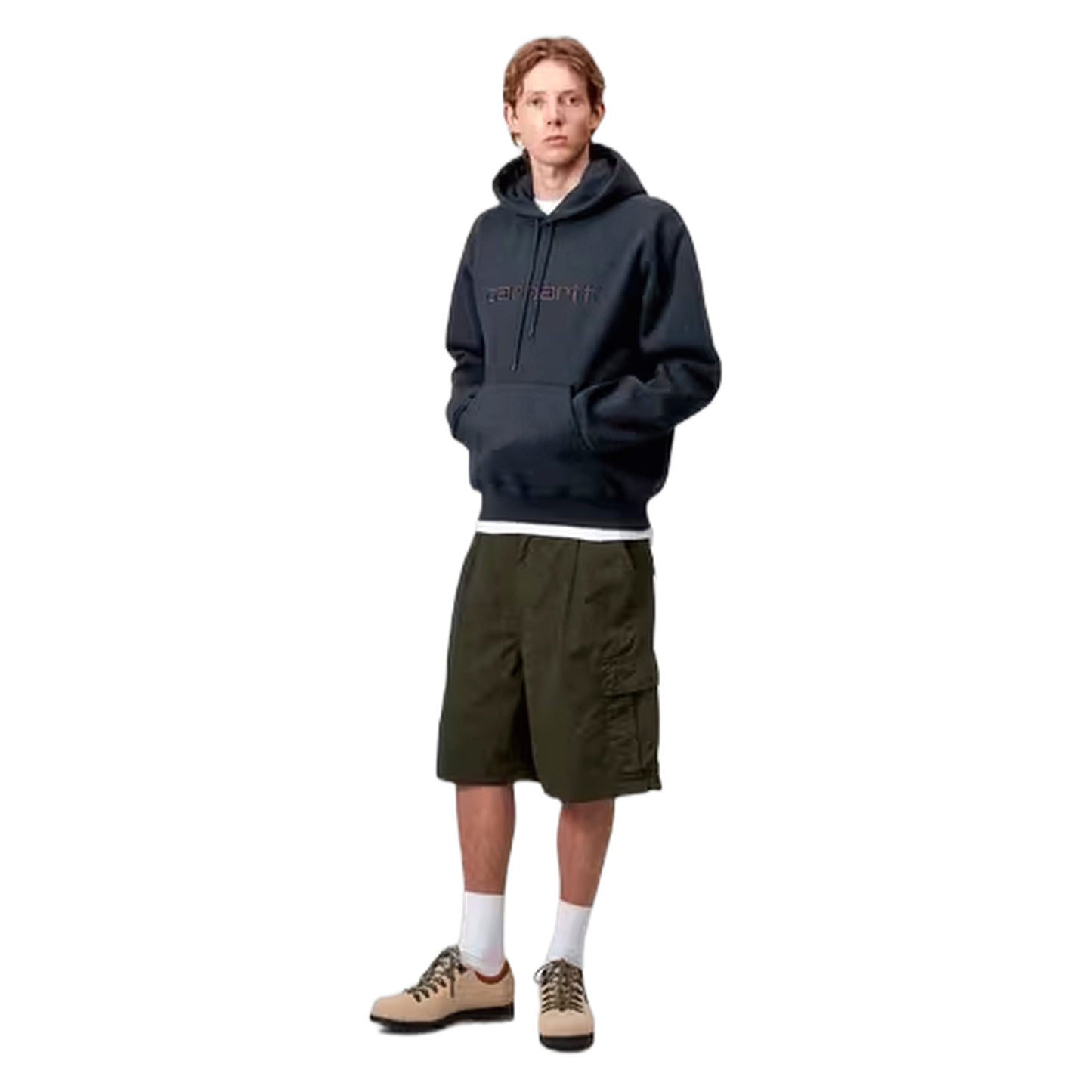 Felpa Carhartt Wip Hooded Carhartt Sweat - Deep Night / Palisander - Felpe di Carhartt Wip | Francis Concept