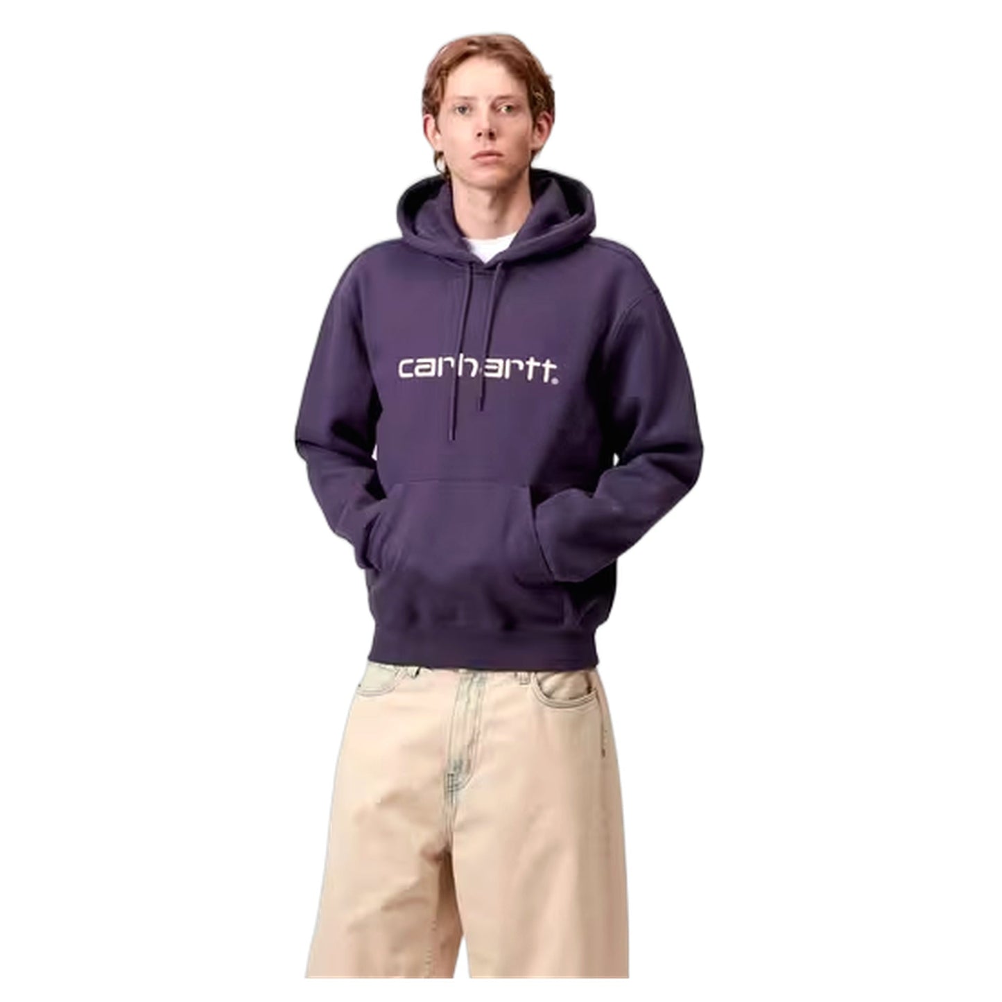 Felpa Carhartt Wip Hooded Carhartt Sweat - Lokers / Salt - Felpe di Carhartt Wip | Francis Concept