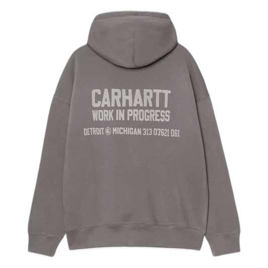 Felpa Carhartt Wip Hooded Distance - Graphite stone Dyed - Felpe di Carhartt Wip | Francis Concept