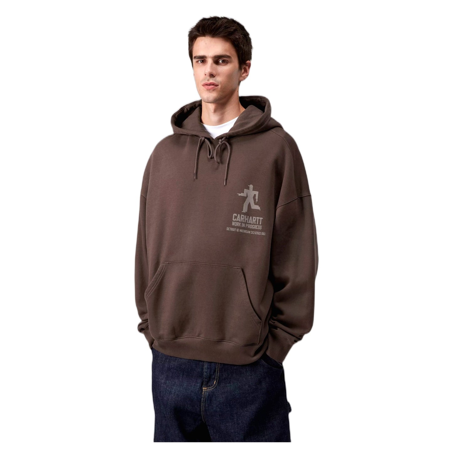 Felpa Carhartt Wip Hooded Distance Sweat - Palisander Stone Dyed - Felpe di Carhartt Wip | Francis Concept