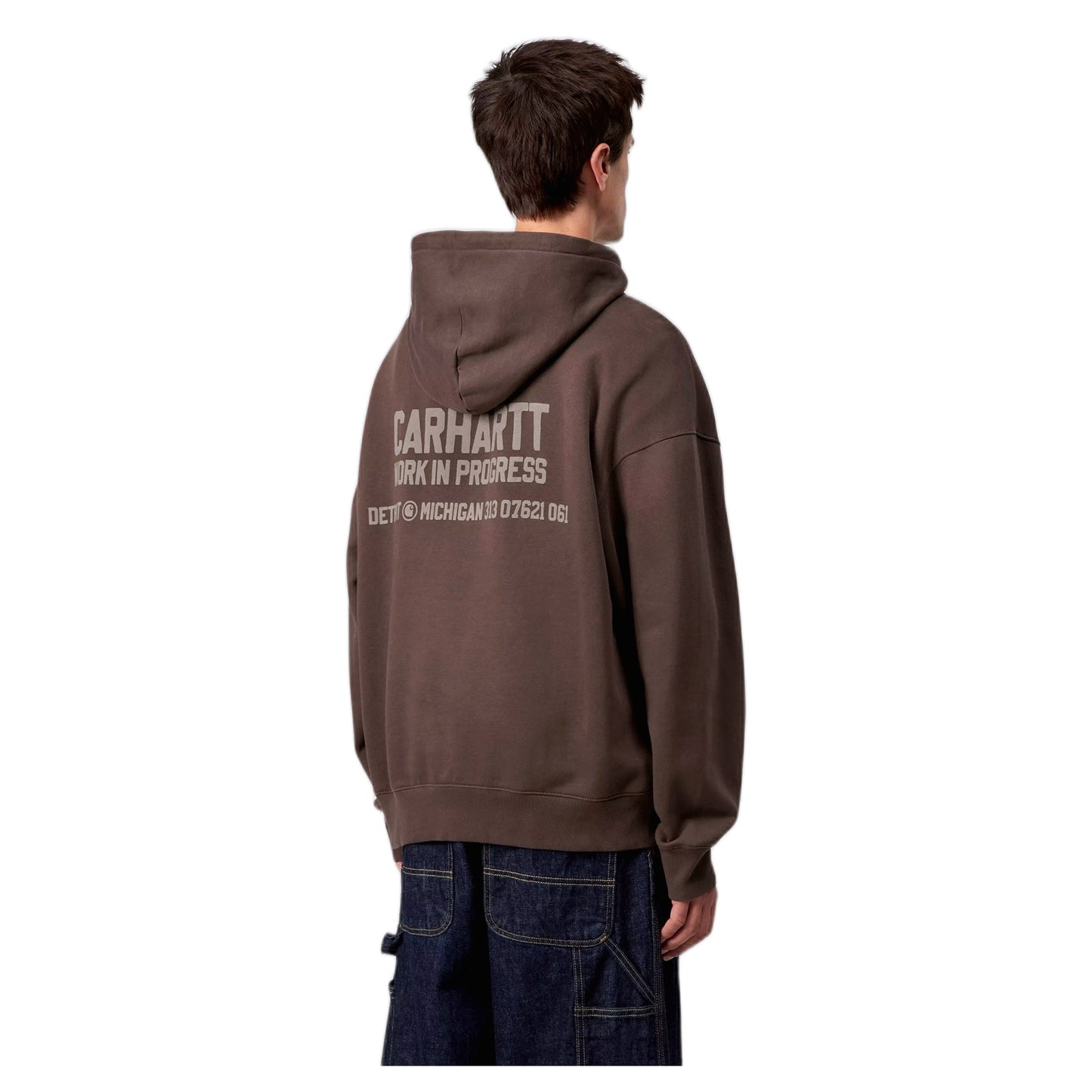 Felpa Carhartt Wip Hooded Distance Sweat - Palisander Stone Dyed - Felpe di Carhartt Wip | Francis Concept