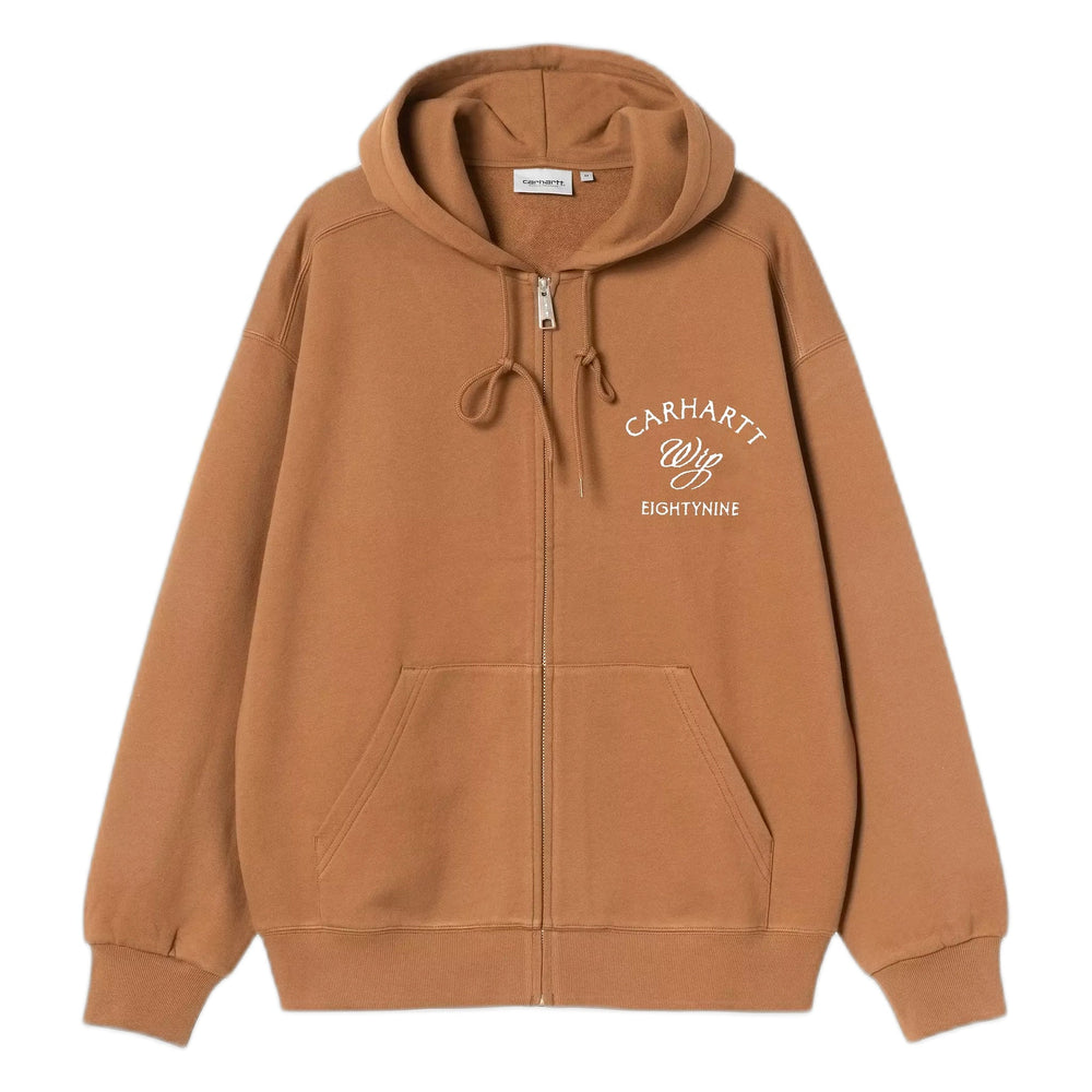 Felpa Carhartt Wip Hooded Eightynine Sweat Jacket - Hamilton Brown