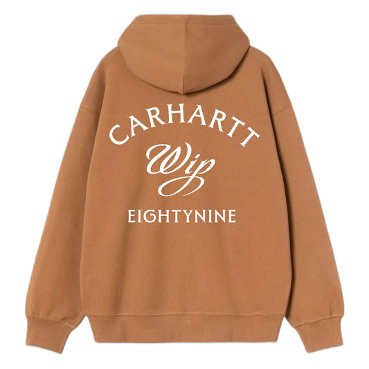 Felpa Carhartt Wip Hooded Eightynine Sweat Jacket - Hamilton Brown